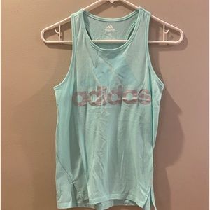 Adidas mint green youth size large tank {196}